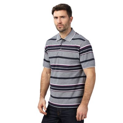 J by Jasper Conran Navy striped polo shirt